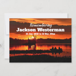 Invitación conmemorativa del barco pesquero en el 