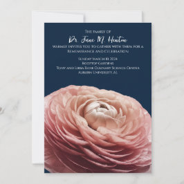 Invitación conmemorativa del funeral de Ranunculus