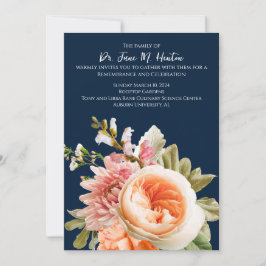 Invitación conmemorativa del funeral floral de la 