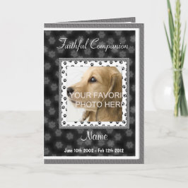 Invitación conmemorativa del perro - pérdida del