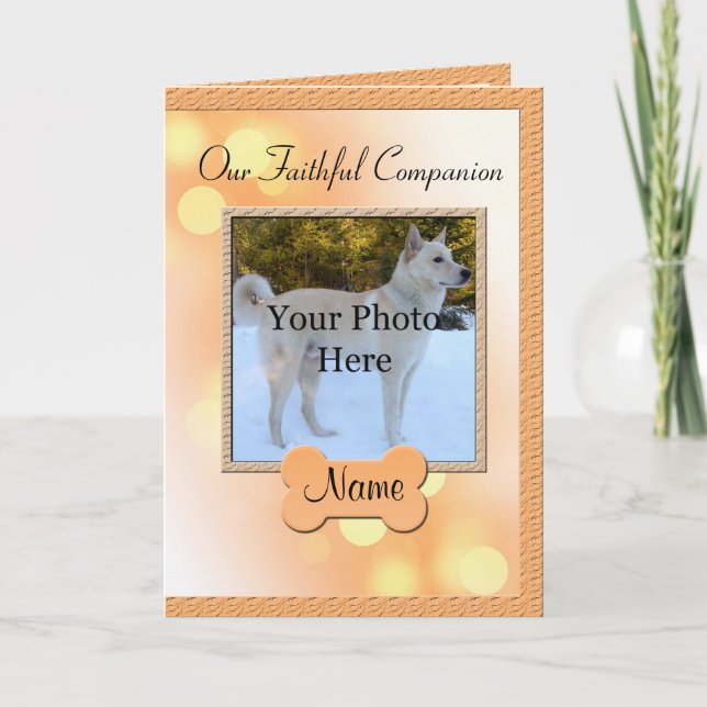 Invitación conmemorativa del perro - pérdida del (Anverso)