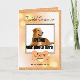Invitación conmemorativa del perro - Pérdida Masco
