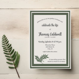Invitación conmemorativa elegante y simple con bor