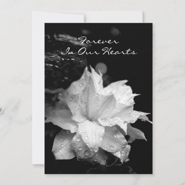 Invitación conmemorativa fúnebre de las gotas de (Anverso)