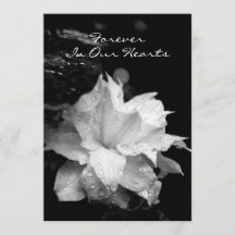 Invitación conmemorativa fúnebre de las gotas de