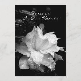 Invitación conmemorativa fúnebre de las gotas de