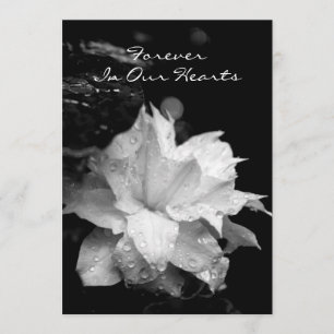Invitación conmemorativa fúnebre de las gotas de