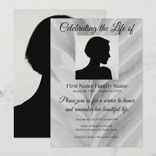 invitación conmemorativa gris (Anverso / Reverso)