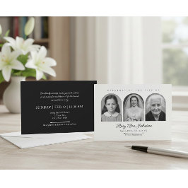 Invitación conmemorativa personalizada con 3 fotos
