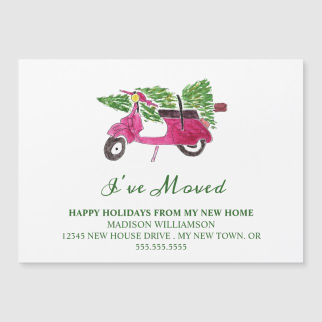 Invitación conmutada | Nuevo hogar para vacaciones (Anverso)