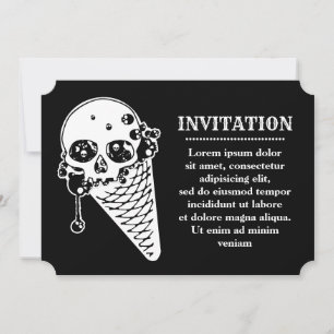 Invitación Cono de helado malvado