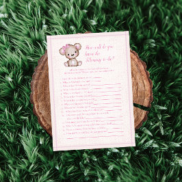 Invitación Conoce a mamá mejor carta de juego de oso Chica