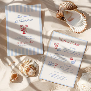 Invitación Conoce a Me en The Hamptons Despedida de soltera