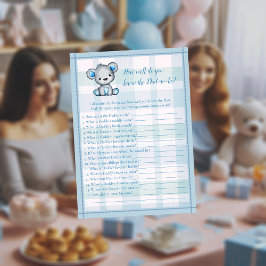 Invitación Conoce a Papá Mejor Juego de Ducha de Niño Oso Gri