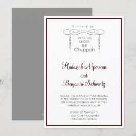 Invitación Conócenos Bajo El Chuppah en Burdeos