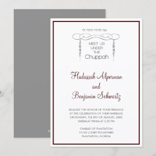 Invitación Conócenos Bajo la Chuppah en Borgoña