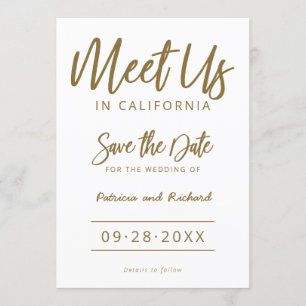 Invitación Conócenos en la boda de destino Save The Date