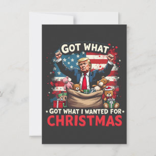Invitación Conseguí Lo Que Quería Para Navidad Trump Santa