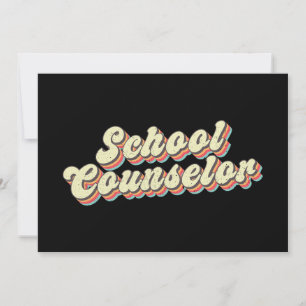 Invitación Consejero Escolar Retro Profesor de Orientación