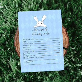 Invitación Consejo Azul Conejo Blanco Para Mi Juego De Baby S