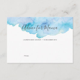Invitación Consejo azul de Baby Shower de la acuarela para