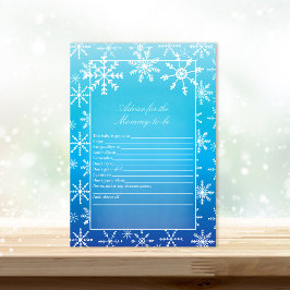 Invitación Consejo Azul De Snowflake Para Mi Juego De Baby Sh