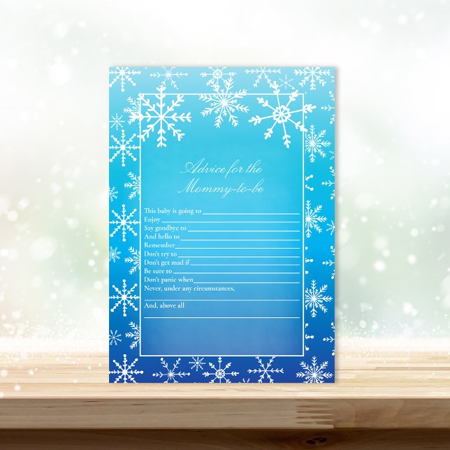Invitación Consejo Azul De Snowflake Para Mi Juego De Baby Sh (Subido por el creador)