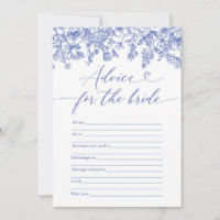 Consejo azul para el juego de la ducha de novia