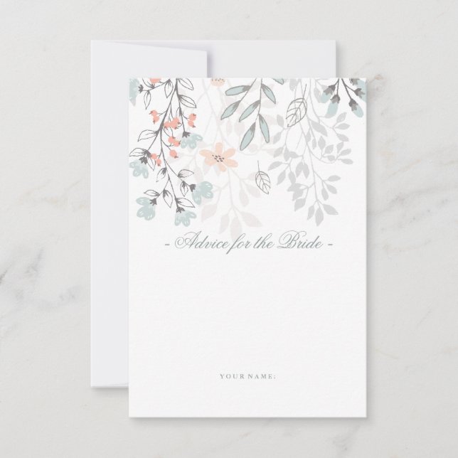 Invitación Consejo Botánico de Ducha para Novia (Anverso)