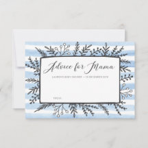 Consejo de Baby Shower de franjas azules para las 