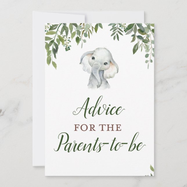 Invitación Consejo de Elefantes de la Selva para Padres Tamañ (Anverso)