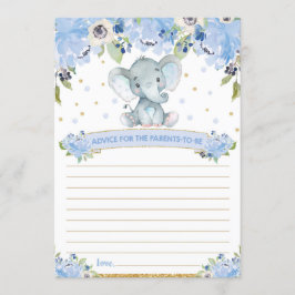 Invitación Consejo de Elephant Baby Shower para Padres con Ta