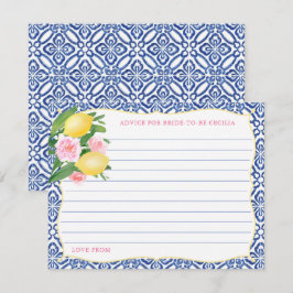 Invitación Consejo De Flores Rosa De Lemones Sicilianos Para 