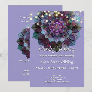 Invitación Consejo de Hojas   Arte Mandala P&B