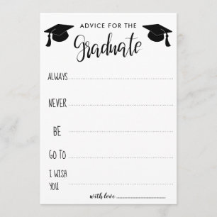 Invitación Consejo Para El Graduado  Gorra Grad