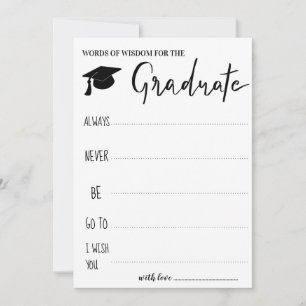 Invitación Consejo Para El Graduado  Palabras de sabiduría