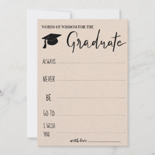 Invitación Consejo Para El Graduado  Papel Kraft