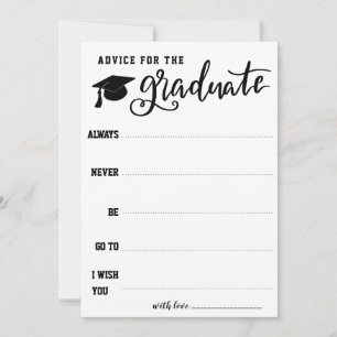 Invitación Consejo Para El Graduado   Tipografía negrita