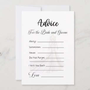 Invitación Consejo Para El Vestido Boda De Novia Y Groom