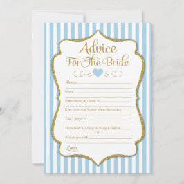 Invitación Consejo Para La Ducha De Novias Blue Gold Light