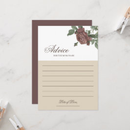 Invitación Consejo para la mamá Burgundy Rubor Floral Gold Ca