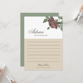 Invitación Consejo para la mamá Burgundy Rubor Floral Gold Ca