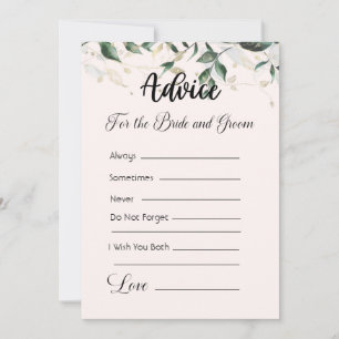 Invitación Consejo para la Novia y el Groom Cream & Greenery