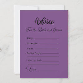 Invitación Consejo para la Novia y Groom Mauve