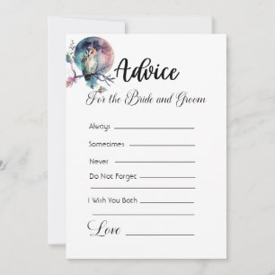 Invitación Consejo para la Novia y la Lechuza Arcoiris Groom