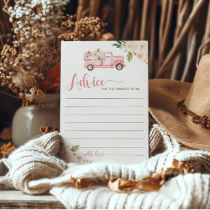 Invitación Consejos De Baby Shower Para Los Padres Del Camión