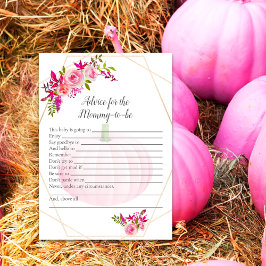 Invitación Consejos de Baby Shower para mamá de ser calabaza