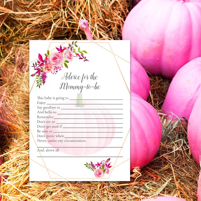 Invitación Consejos de Baby Shower para mamá de ser calabaza (Subido por el creador)