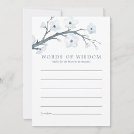 Invitación Consejos de Baby Shower sobre flores de cerezo par