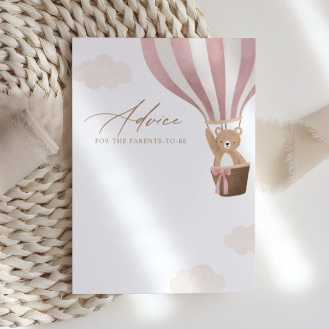 Invitación Consejos de Baby Shower sobre globo aerostático ro (Subido por el creador)